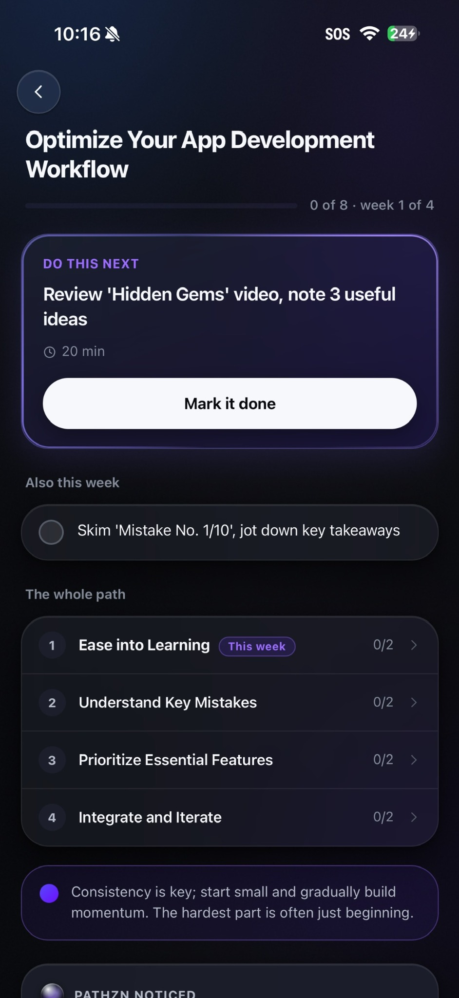 Pathzn step-by-step action plan